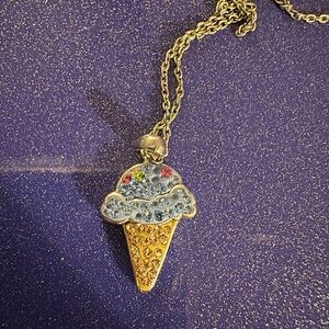 Ice Cream Cone Pendant Necklace